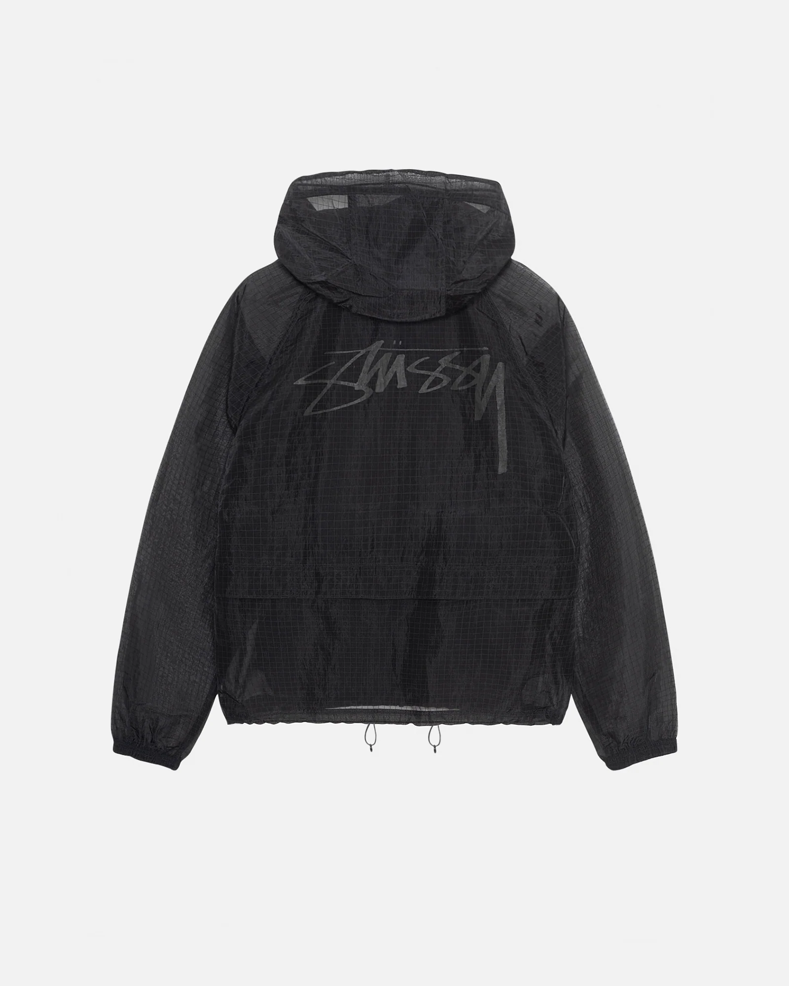 Stussy Beach Shell Transparent Ripstop Black