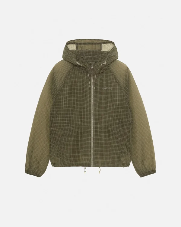 Stussy Beach Shell Transparent Ripstop Olive
