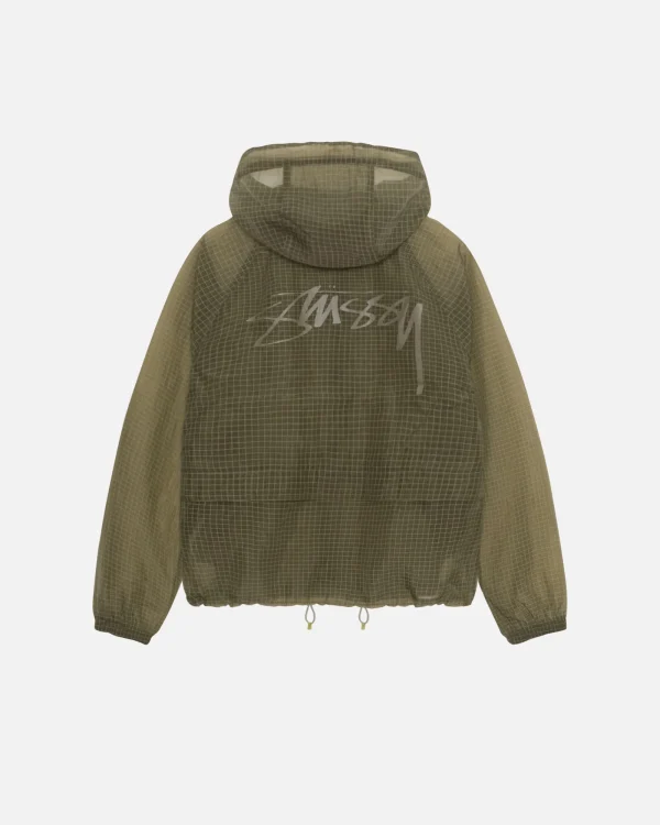 Stussy Beach Shell Transparent Ripstop Olive