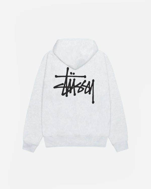Basic Stussy Hoodie Ash Heather