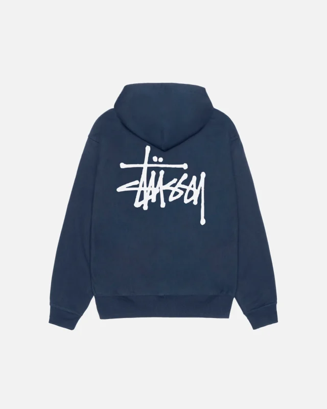 Basic Stussy Hoodie Navy