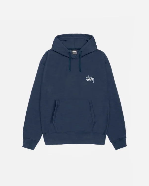 Basic STUSSY Navy Pullover Hoodie