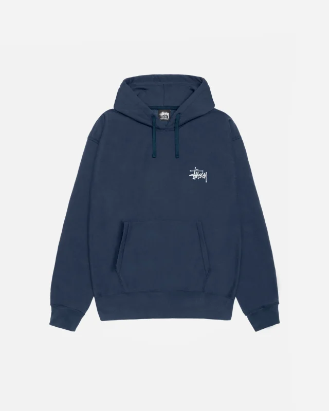 Basic STUSSY Navy Pullover Hoodie