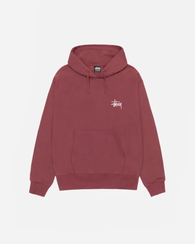 Basic Stussy Hoodie Oxblood