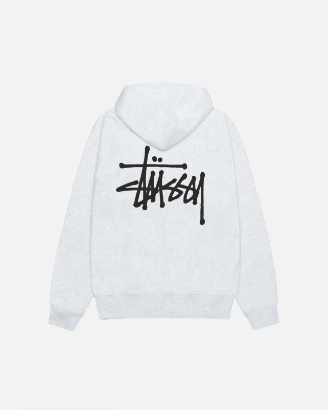 Basic STUSSY Ash Heather Pullover Hoodie