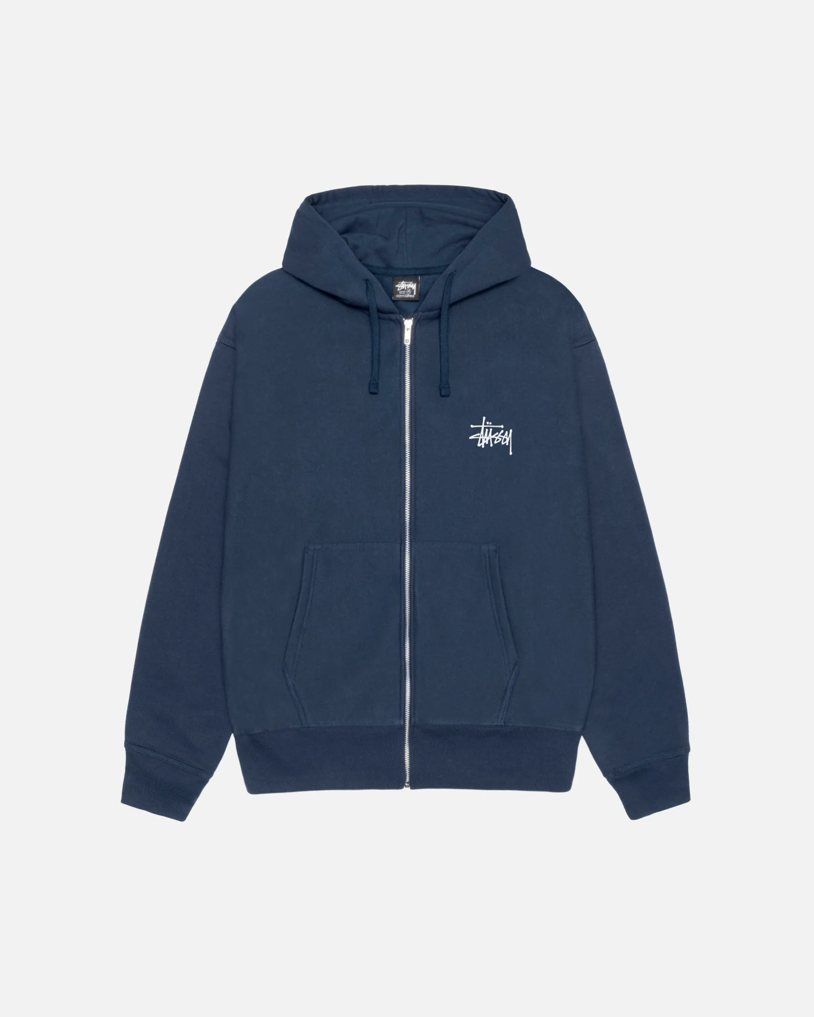 Basic STUSSY Navy Zipper Hoodie