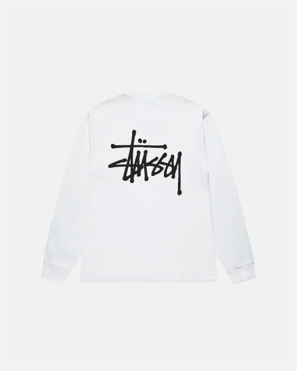 BASIC STUSSY LS TEE WHITE