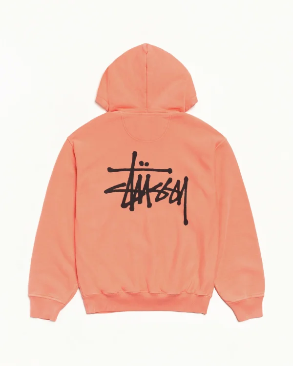 Basic Stussy Hoodie Pigment Dyed Sherbert