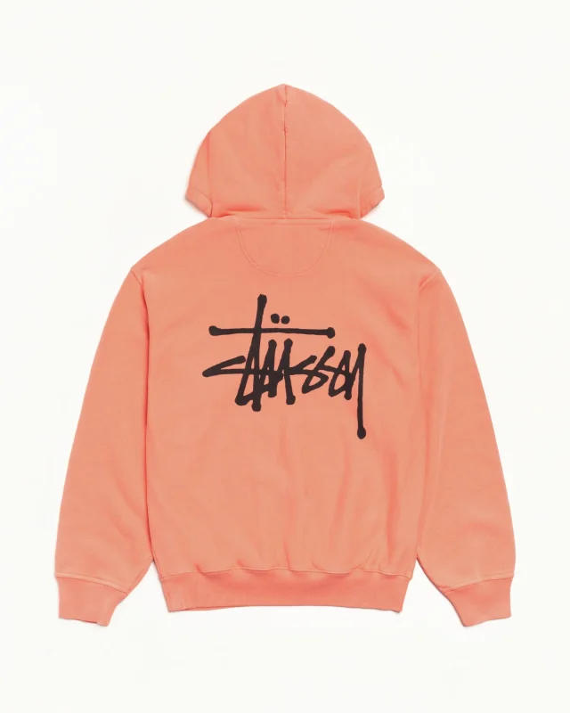 Basic Stussy Hoodie Pigment Dyed Sherbert
