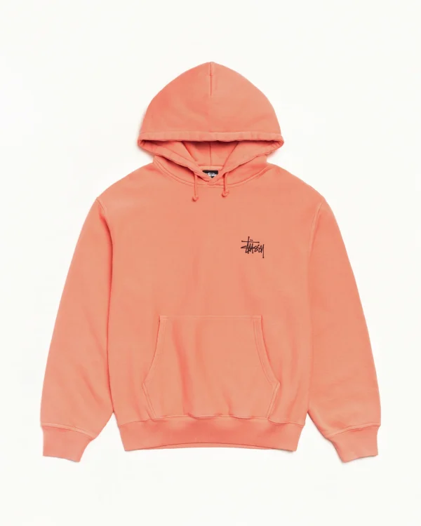 Basic Stussy Hoodie Pigment Dyed Sherbert