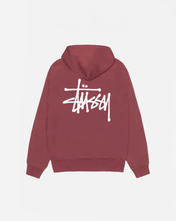 Basic Stussy Hoodie Oxblood