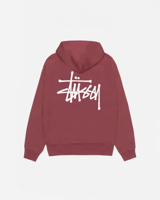 Basic Stussy Hoodie Oxblood